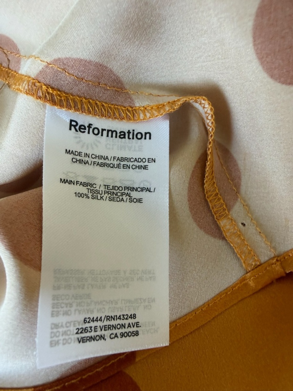 Reformation | Aribella 100% Silk Dress in Orange Crush - Picture 8 of 13